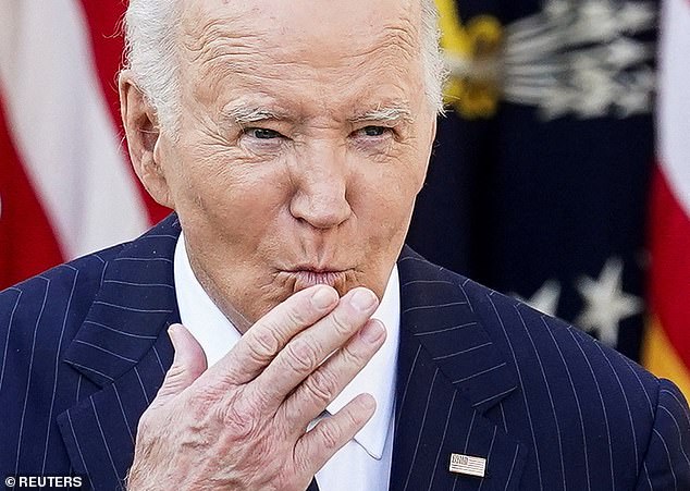 Biden blew a kiss to all his followers at the end of his speech