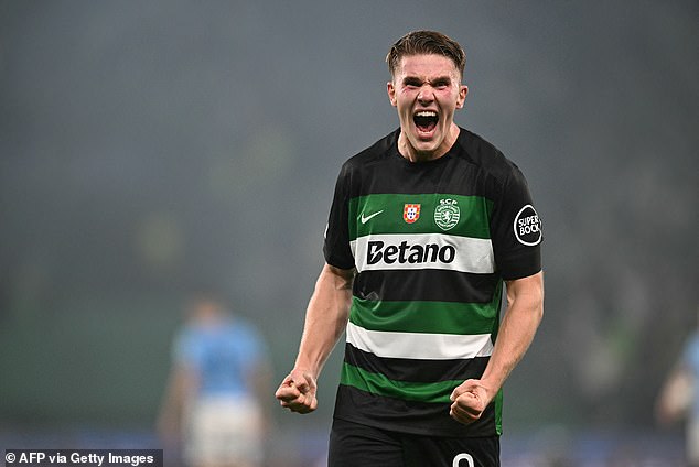 Viktor Gyokeres scored a hat-trick against Manchester City to give Ruben Amorim the perfect sending off