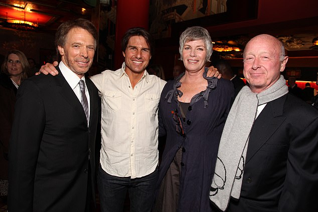 Tony appears at a Top Gun reunion with Bruckheimer, Cruise and Kelly McGillis in 2010.