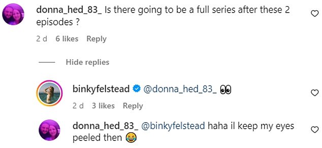 The mother of three responded to multiple fan comments about future episodes with the double eyes emoji, which is often used to suggest that someone should be on the lookout for something that cannot be openly confirmed.