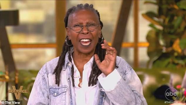 Goldberg quickly tried to intervene once more and said in a louder voice, 'Knock, knock, who's there?' Oh my god, it's Whoopi!'