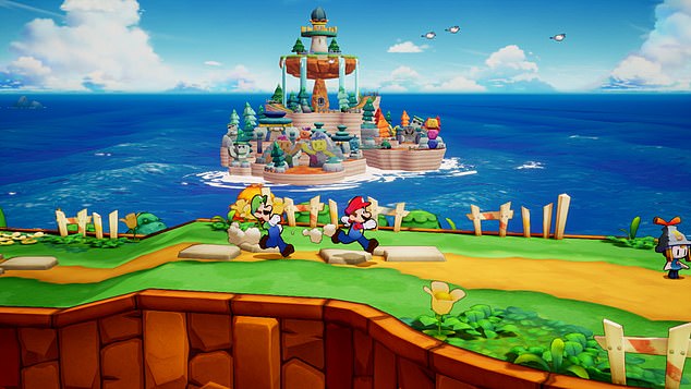 As with all Mario releases, there's a lot of charm. It begins with our hard-working heroes being sucked through an interdimensional wormhole and thrown into a world of kitschy creatures whose society has literally fractured into several islands.