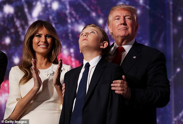 All of which raises the burning question: What will the second term of this most reticent first lady look like? (Melania and Donald are pictured with Barron at the Republican National Convention in 2016.)