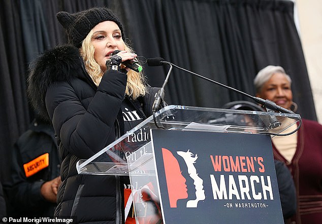 The day after the 78-year-old politician's 2017 presidential inauguration, Madonna declared at the Women's March in Washington, DC: 