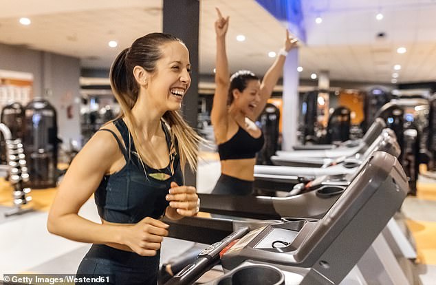 Exercising for at least 80 minutes each week could dramatically reduce the risk or alleviate symptoms in sufferers (file photo)