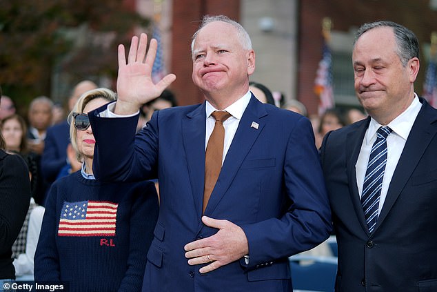 It was the first look at a post-election Walz, after he was seen emotional at Vice President Kamala Harris' concession speech on Wednesday.