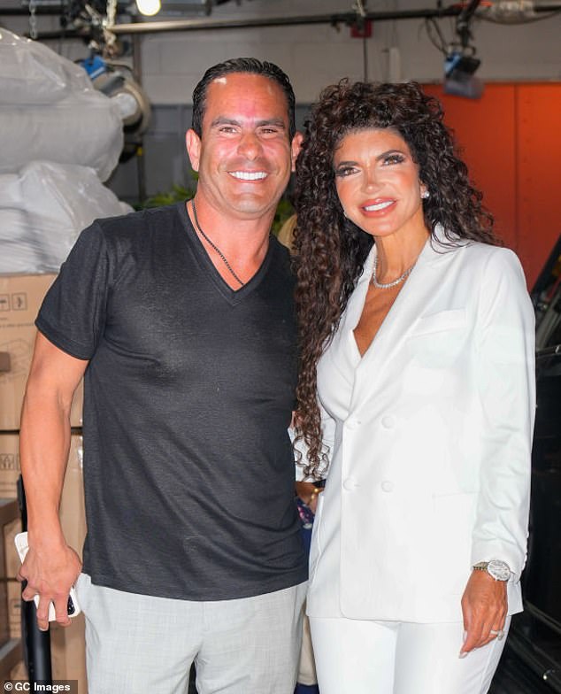 Viewers will soon see the 52-year-old reality TV personality get into a heated confrontation with co-star Tiffany 'New York' Pollard, leading to Pollard attacking Giudice's marriage; Teresa photographed with her husband Luis Ruelas in July