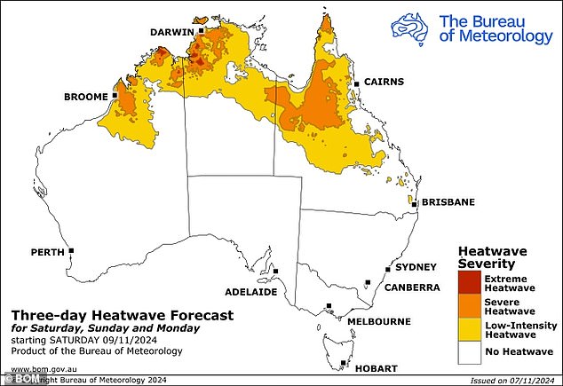 Heatwave warnings in place for Queensland, New South Wales, WA and Top End