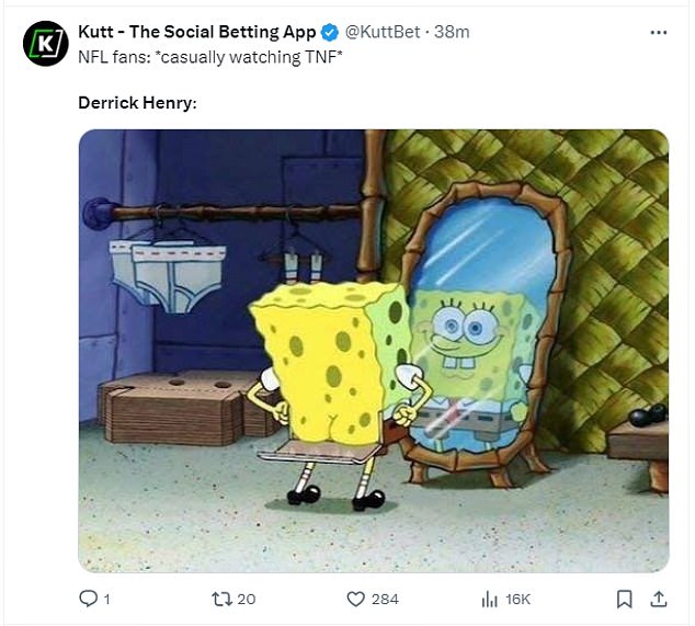 Memes quickly flooded social media as fans compared Henry to SpongeBob SquarePants.