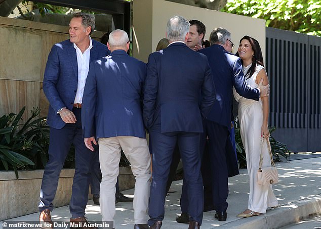 Several prominent 7News reporters and executives arrived at the 84-year-old's multimillion-dollar oceanfront mansion for a long lunch.