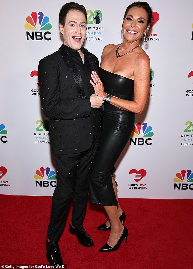 Luann enjoyed a warm moment with influencer Randy Rainbow, who in recent years has become known for comedy songs with a left-wing political bent.