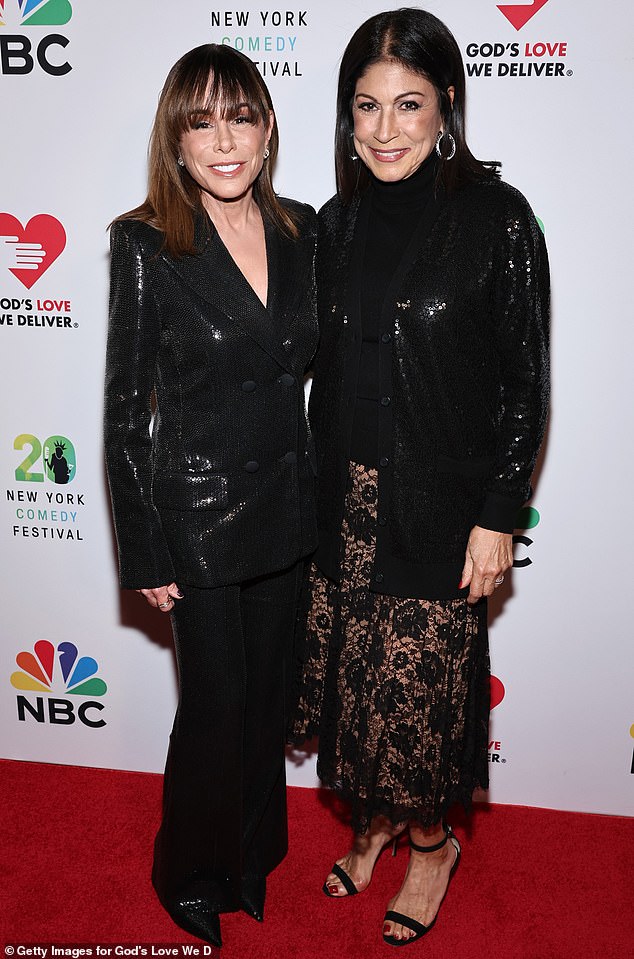 Joan's daughter Melissa Rivers (left) posed with Caroline Hirsch (right), founder of the iconic New York comedy club Carolines On Broadway, which closed in 2022.