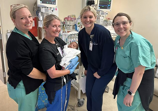 A team of specialists, including doctors, nurses, therapists and pharmacists, worked around the clock to meet all of baby Raylon's needs and even became part of the family.