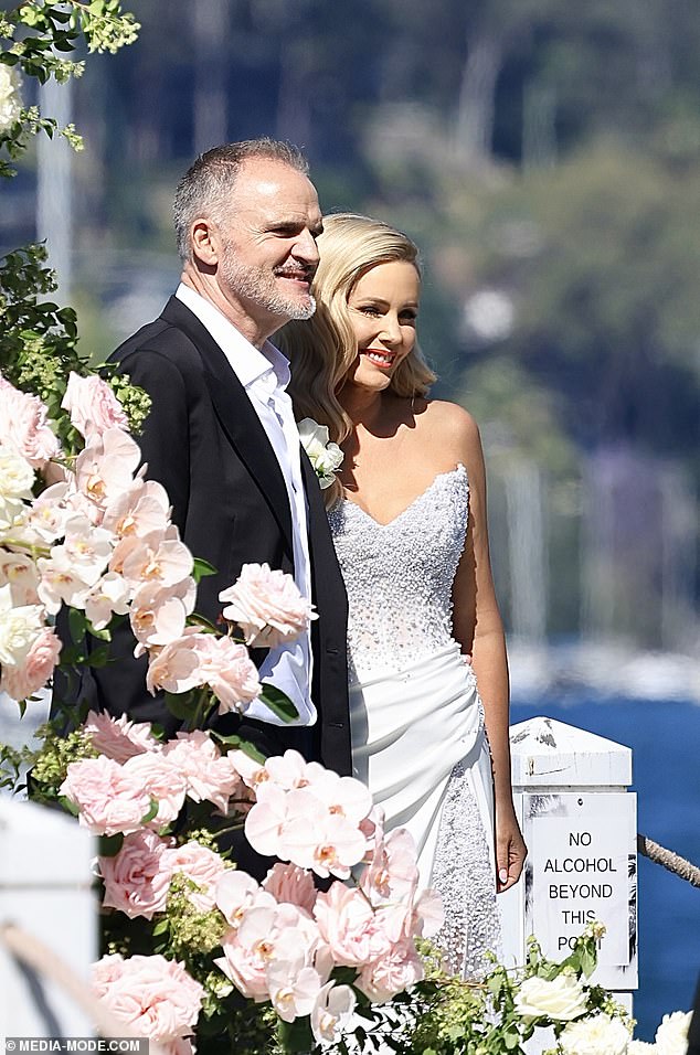 The couple said 'I do' during a romantic beachfront garden ceremony on Sydney's northern beaches last week in front of 130 guests.