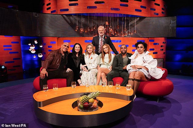 (Left to right) Dwayne Johnson, Lucy Liu, Kate Winslet, Graham Norton, Jennifer Lopez, Jharrel Jerome and Celeste