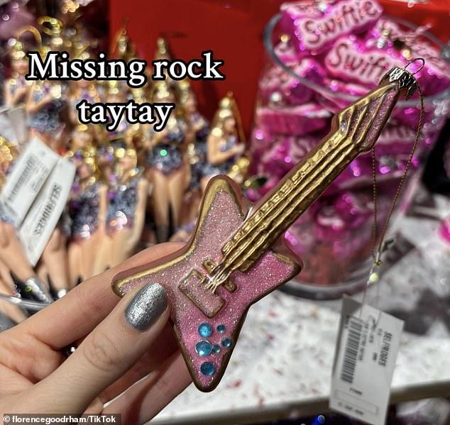 Meanwhile, a diamond-encrusted pink guitar was also offered to represent her Lover guitar from the Eras Tour.