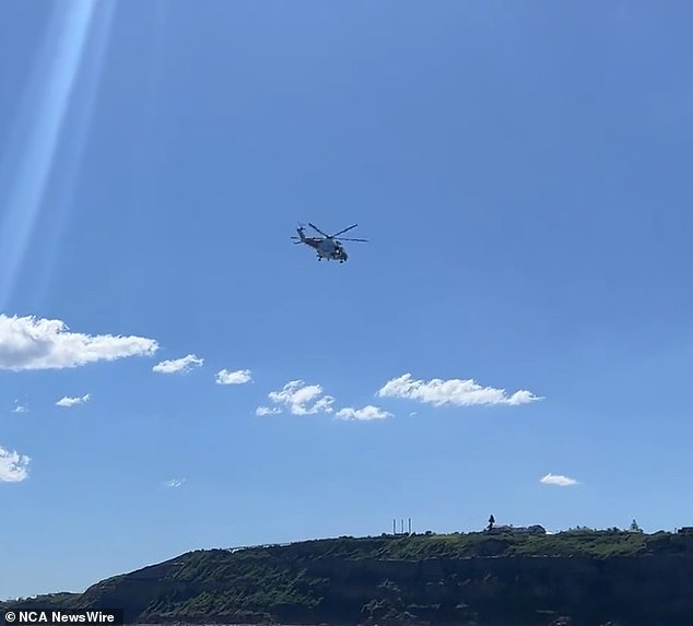 Helicopters were deployed in the search and the man was found suffering from hypothermia on a Swansea beach and transported to John Hunter Hospital.