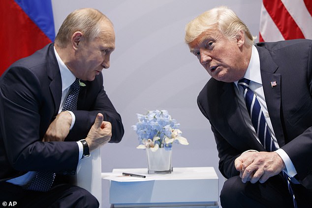 President Donald Trump meets with Russian President Vladimir Putin at the G-20 Summit in Hamburg on July 7, 2017.