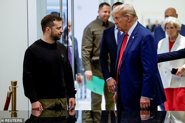 Trump and Ukrainian President Volodymyr Zelenskiy meet at Trump Tower in New York City, US, on September 27, 2024