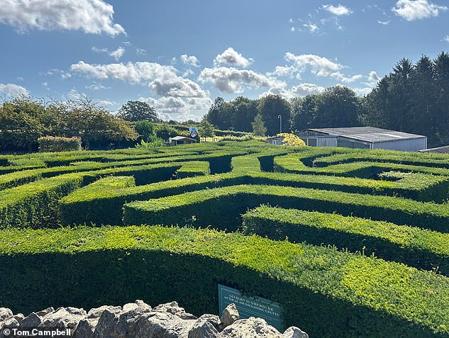 Queen Joan of Navarre was imprisoned in Leeds Castle for witchcraft in 1419. Above is the castle labyrinth.