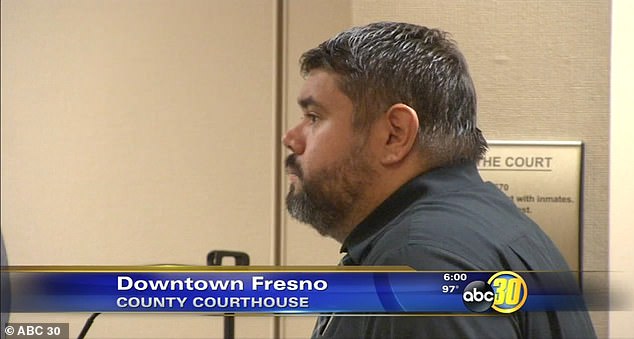 Serrato served prison time in connection with the hazing death of an 18-year-old fraternity member at Fresno State University. He is pictured at his sentencing hearing in 2012.