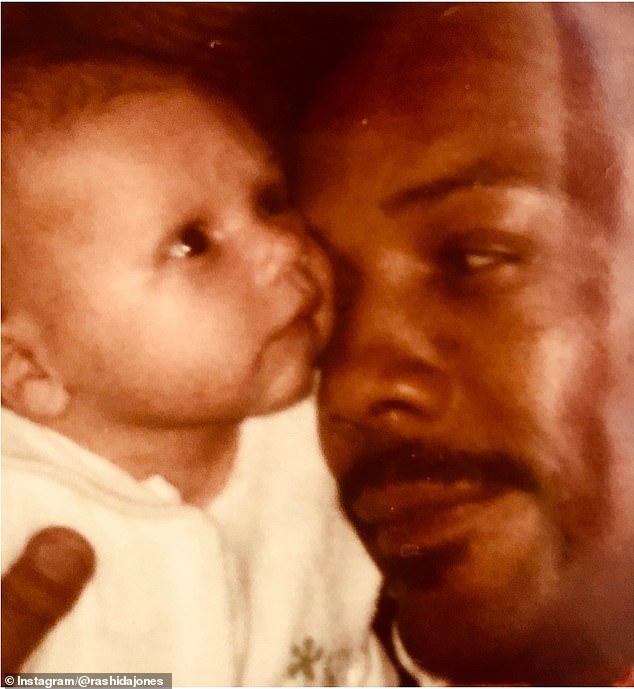 The 48-year-old actress posted a photo with her father taken when she was a baby.