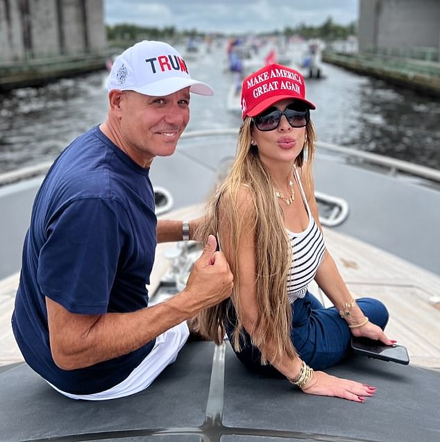 Flicker with her husband Michael Campanella. 'Mister. Trump always tells him: I don't know how you do it: being married to this woman. He has more energy than anyone!'