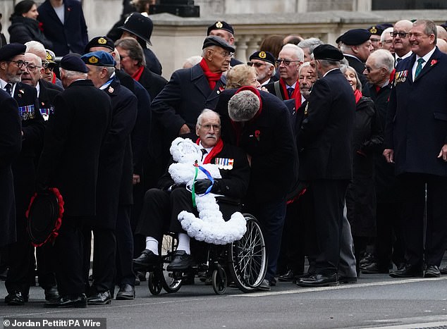 Veterans have been gathering along Whitehall, central London, this morning for this year's Remembrance Sunday commemorations.