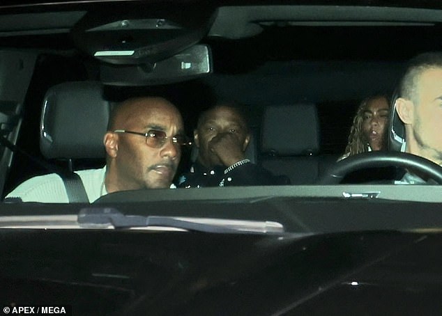 Dr. Dre was also seen arriving with friends.