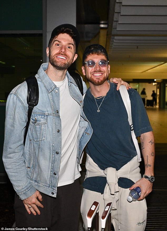 The 32-year-old, who was crowned King of the Jungle last year after winning the hearts of the nation with his boundless energy and charm, was accompanied on the flights by his co-host Joel Dommett.