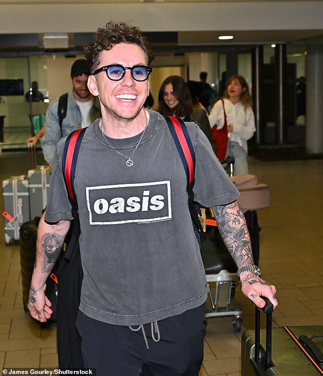 McFly frontman Danny Jones was the first star to touch down at Brisbane Airport ahead of this year's I'm a Celebrity... Get Me Out of Here.