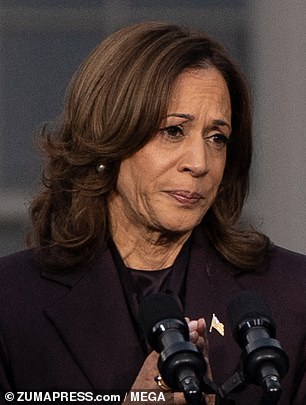 Vice President Kamala Harris delivers her concession speech on November 6 in front of Howard University in Washington DC