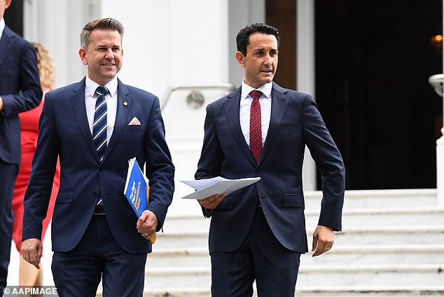 Queensland Deputy Premier Jarrod Bleijie (pictured left) and Premier David Crisafulli have accused the former state Labor government of hiding cost increases.