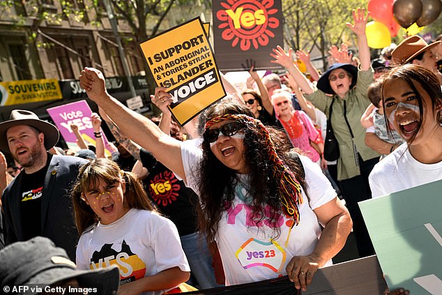 Talks between the state government and dozens of Aboriginal organizations will begin on November 21. A demonstration is pictured in Melbourne on September 17, 2023.