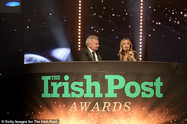 His transformation comes after he attended his first showbiz event with new girlfriend Katie Alexander on Thursday, but avoided the red carpet. (pictured with Laura Whitmore at the event)