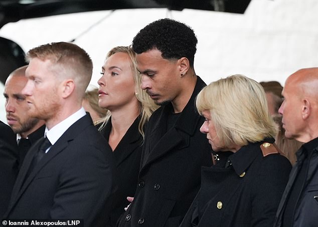 Former England star Dele Alli bowed his head as he paid tribute to his former MK Dons team-mate.