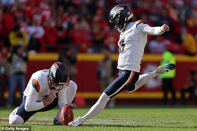 The Broncos had a 35-yard field goal to win the game but Will Lutz's kick was blocked.