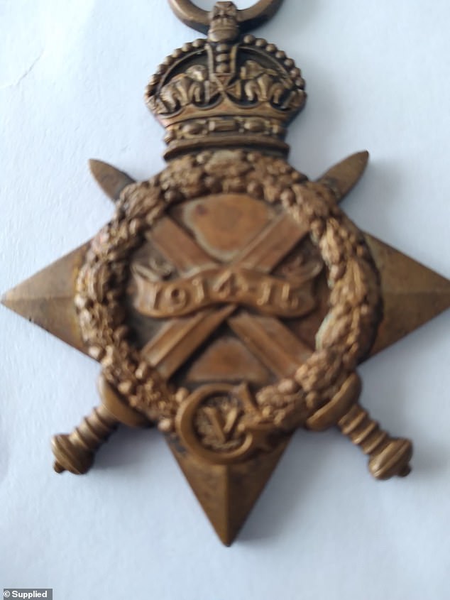 One of William's medals found apparently discarded on a Fitzroy street in the early 1970s.