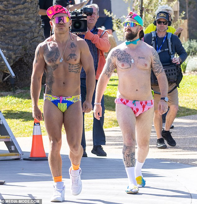 Both showed off their muscular, tattooed bodies in skimpy swimsuits and made a big impression at the auction.