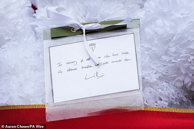 The Prince of Wales left a message on his crown that read: 