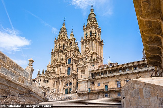 The horrific incidents took place as the pilgrims walked remote stretches of the Camino, which stretches almost 500 miles from St. Jean-Pied-du-Port, near Biarritz in France, to Santiago de Compostela (pictured) in Spain .