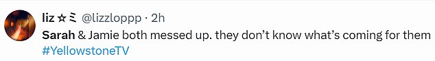 @lizzloppp said: 'Sarah and Jamie were wrong.' They don't know what awaits them.'