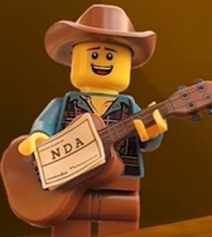 Lego musician holding a confidentiality agreement