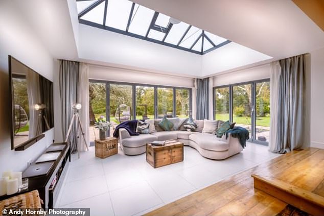 Glorious - the conservatory has been converted into a serene and spacious living room