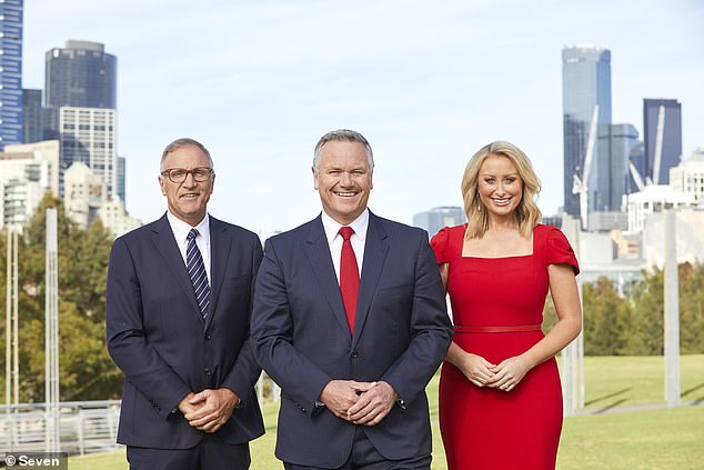 (Pictured with 7NEWS Melbourne presenter Peter Mitchell and weather presenter Jane Bunn.