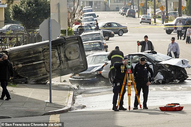 The city said some areas are more prone to fatal car accidents than others (file image)