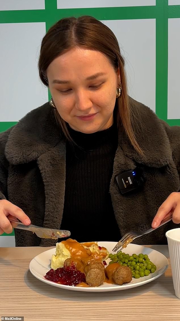 Diners can eat in or take away, and Elmira was giddy by the affordability of some of the options: there's a £2.95 pasta on the menu and you can get a free cup of tea.