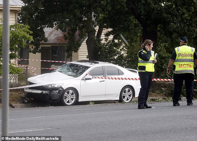 A car was also damaged in the accident that has shaken the small community.