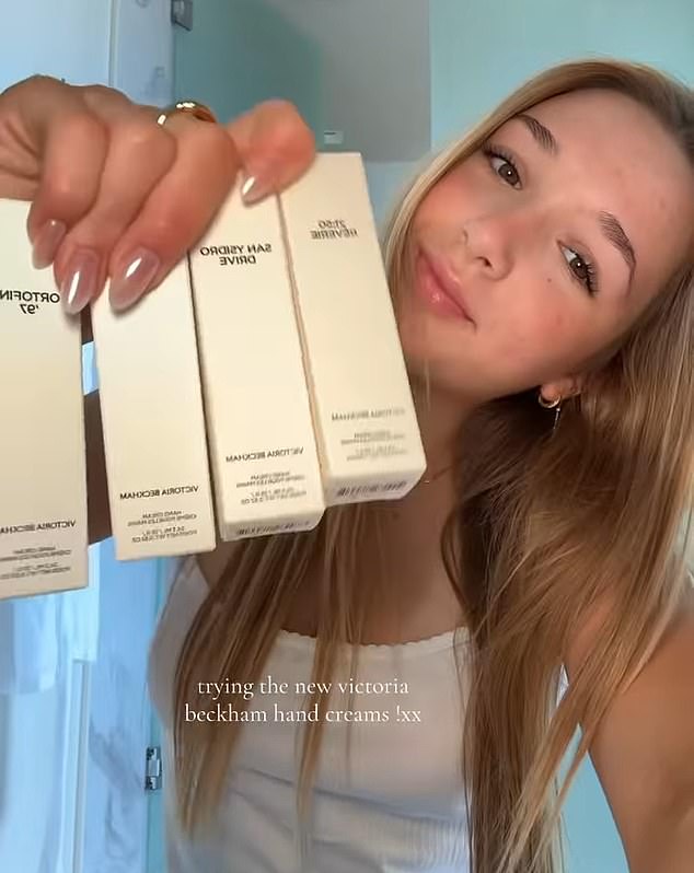 She may only be 13, but Harper Beckham showed she already has star power by modeling her mother's new range of hand creams for an Instagram post.