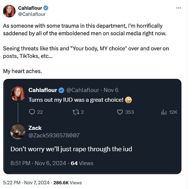 Meanwhile, American gamer and influencer Cahla, who goes by the name Cahlaflour online, took to However, he came across a vile comment from a man who said: 